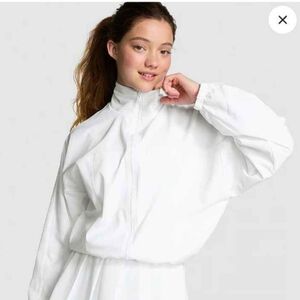 Victoria Secret PINK Tech Stretch Full Zip Jacket White Size X-Small NWT